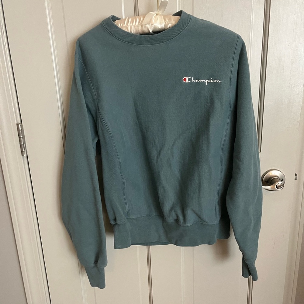 Champion Womens Teal Crewneck Sweatershirt